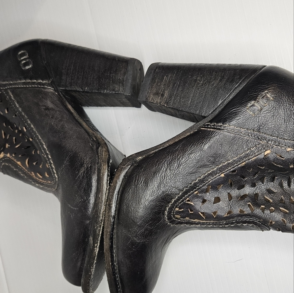 Bed|Stu Irma Ankle Boots – Graphito Rustic Brown Chocolate Leather Size 7 - Picture 7 of 11